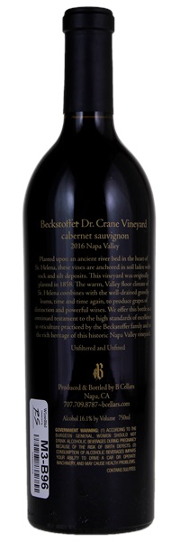 2016 B Cellars Beckstoffer Dr. Crane Vineyard Cabernet Sauvignon, 750ml