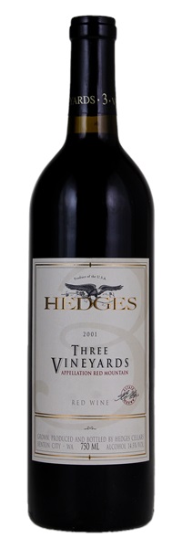 2001 Hedges Three Vineyards Red Wine, 750ml