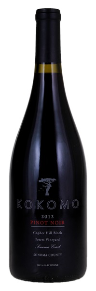 2012 Kokomo Winery Gopher Hill Block Peters Vineyard Pinot Noir, 750ml
