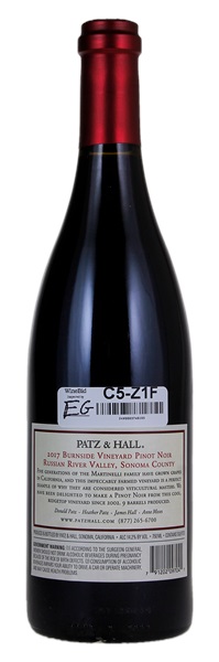 2017 Patz & Hall Burnside Vineyard Pinot Noir, 750ml