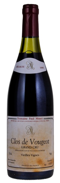 1990 Domaine Paul Misset Clos de Vougeot Vieilles Vignes, 750ml