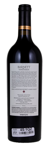 2015 Barnett Vineyards Rattlesnake Cabernet Sauvignon, 750ml