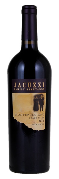 2018 Jacuzzi Family Vineyards Tracy hills Montepulciano, 750ml