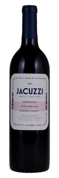 2019 Jacuzzi Family Vineyards Petaluma Gap Sangiovese, 750ml