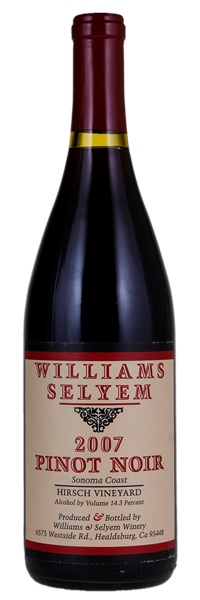 2007 Williams Selyem Hirsch Vineyard Pinot Noir, 750ml