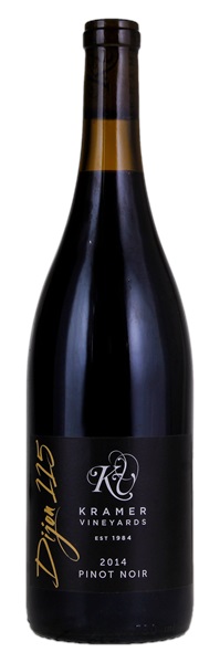 2014 Kramer Vineyards Dijon 115 Pinot Noir, 750ml