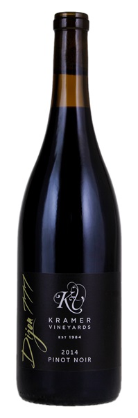 2014 Kramer Vineyards Dijon 777 Pinot Noir, 750ml