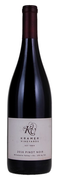 2016 Kramer Vineyards Pinot Noir, 750ml