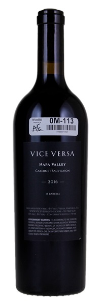 2016 Vice Versa Cabernet Sauvignon, 750ml