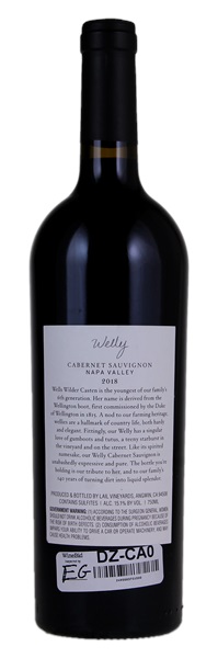 2018 Lail Welly Cabernet Sauvignon, 750ml