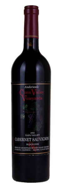 2005 Anderson's Conn Valley Black Label Estate Bottled Block 1 Cabernet Sauvignon, 750ml