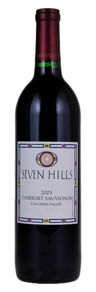 2003 Seven Hills Winery Columbia Valley Cabernet Sauvignon, 750ml