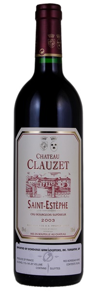 2003 Château Clauzet, 750ml