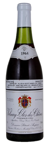 1964 Potinet-Ampeau Volnay Clos des Chenes, 750ml