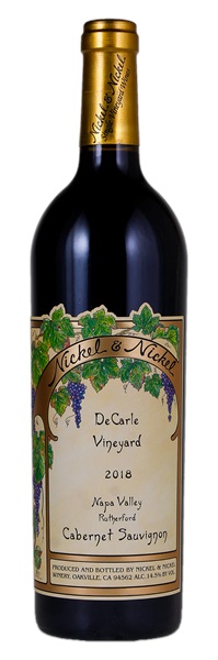 2018 Nickel and Nickel DeCarle Vineyard Cabernet Sauvignon, 750ml