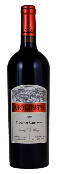2005 Mounts Family Winery Estate Cabernet Sauvignon, 750ml