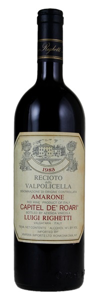 1983 Luigi Righetti Recioto della Valpolicella Amarone Capitel de Roari, 750ml