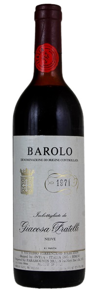 1971 Giacosa Fratelli Barolo, 750ml