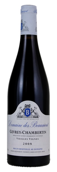 2008 Domaine Des Beaumonts Gevrey-Chambertin Vieilles Vignes, 750ml