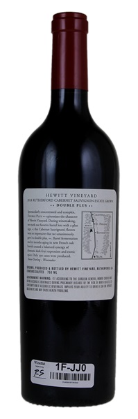 2018 Hewitt Vineyard Double Plus Cabernet Sauvignon, 750ml