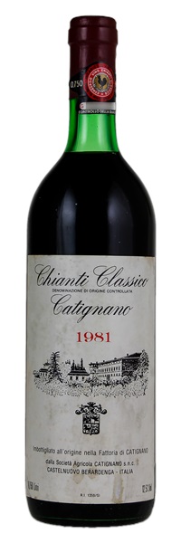 1981 Castelnuovo Berardenga Catignano Chianti Classico, 750ml