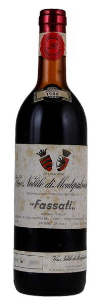 1968 Fassati Vino Nobile di Montepulciano Riserva, 750ml