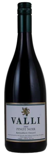 2004 Valli Bannockburn Vineyard Pinot Noir (Screwcap), 750ml