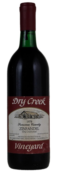 1978 Dry Creek Vineyard Sonoma County Zinfandel, 750ml