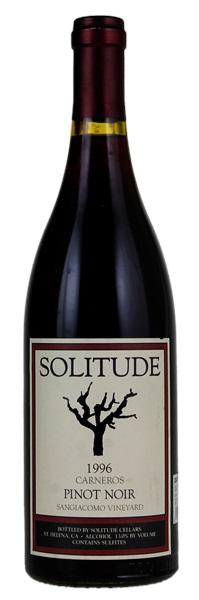 1996 Solitude Sangiacomo Vineyard Pinot Noir, 750ml