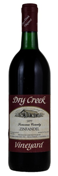 1977 Dry Creek Vineyard Sonoma County Zinfandel, 750ml