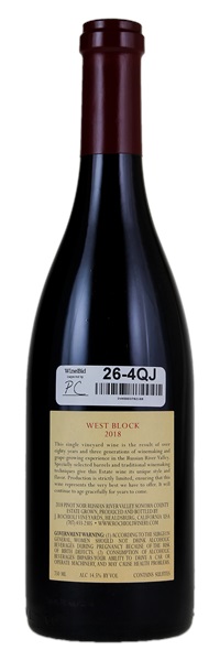 2018 Rochioli West Block Pinot Noir, 750ml