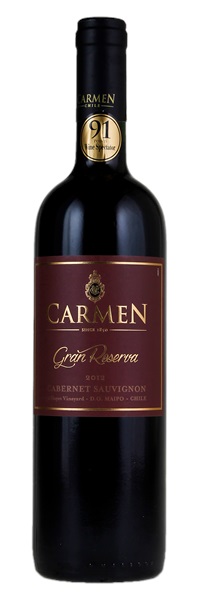 2012 Carmen Los Quillayes Vineyard Cabernet Sauvignon Gran Reserva, 750ml