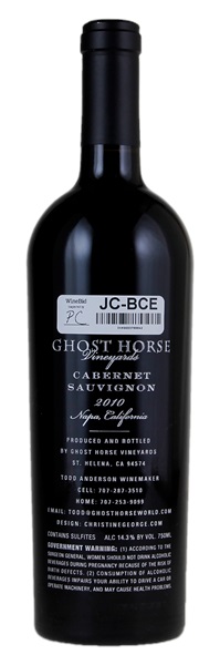2010 Ghost Horse Vineyard Cabernet Sauvignon, 750ml