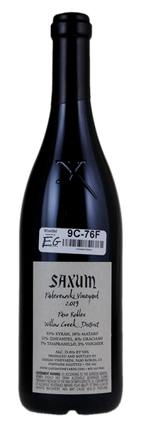 2019 Saxum Paderewski Vineyard, 750ml