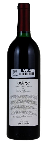 1981 Inglenook Limited Cask Reserve Selection Cabernet Sauvignon, 750ml