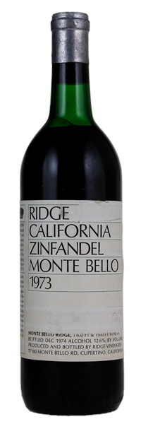 1973 Ridge Monte Bello Zinfandel, 750ml