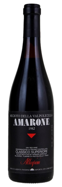 1982 Allegrini Amarone Recioto della Valpolicella Classico Superiore, 750ml