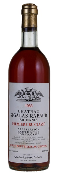 1983 Château Sigalas-Rabaud, 750ml