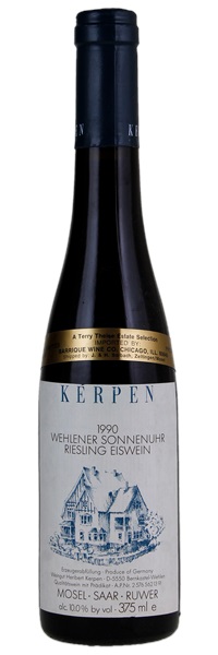 1990 Heribert Kerpen Wehlener Sonnenuhr Eiswein #13, 375ml