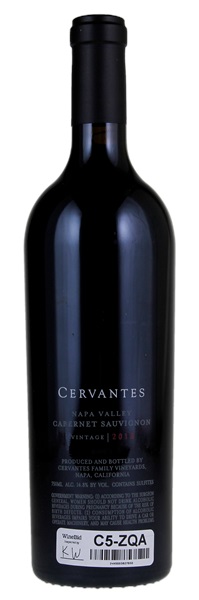 2018 Cervantes Family Vineyards Cabernet Sauvignon, 750ml