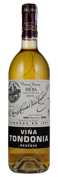2010 Lopez de Heredia Rioja Vina Tondonia Reserva Blanco, 750ml