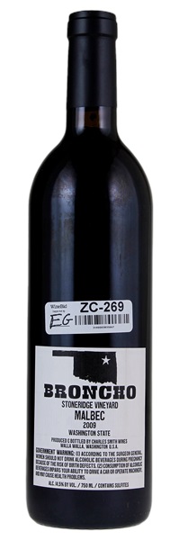 2009 Charles Smith Wines Stoneridge Vineyard Broncho Malbec, 750ml