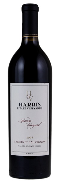 2008 Harris Estate Lakeview Vineyard Cabernet Sauvignon, 750ml