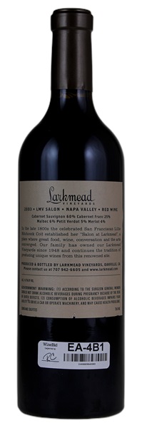 2003 Larkmead Vineyards LMV Salon, 750ml