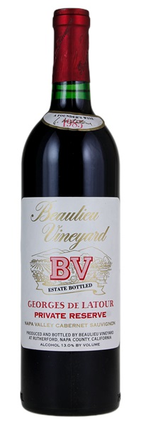 1985 Beaulieu Vineyard Georges de Latour Private Reserve Cabernet Sauvignon, 750ml