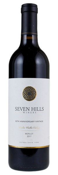 2017 Seven Hills Winery Walla Walla Valley Merlot, 750ml