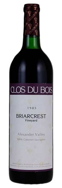 1985 Clos du Bois Briarcrest Cabernet Sauvignon, 750ml