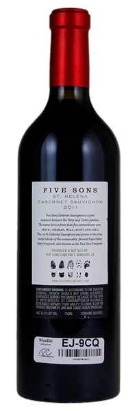 2011 Five Sons Cabernet Sauvignon, 750ml