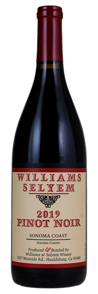 2019 Williams Selyem Sonoma Coast Pinot Noir, 750ml