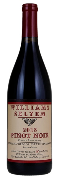 2018 Williams Selyem Lewis MacGregor Estate Vineyard Pinot Noir, 750ml